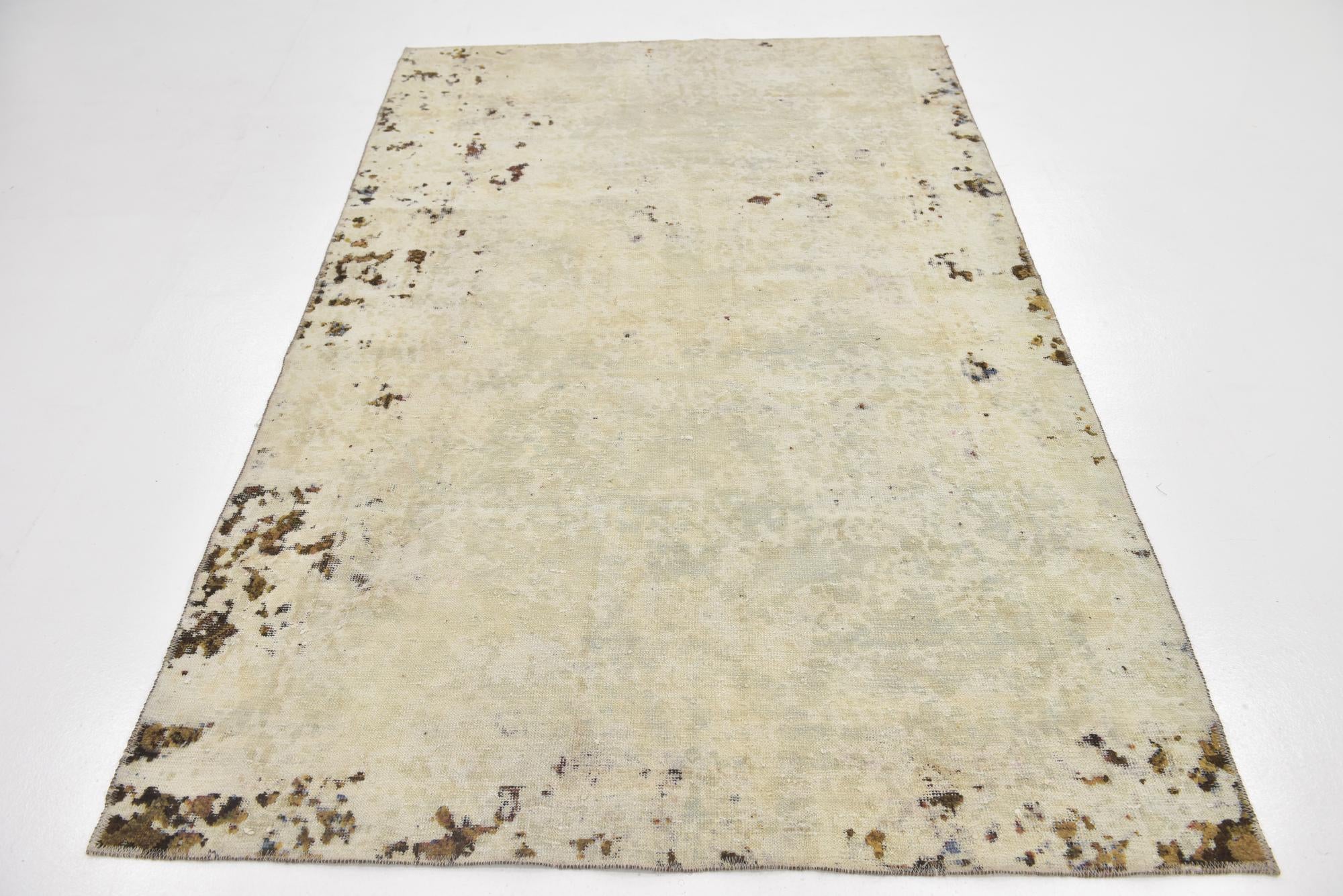 4' 10 x 7' 6 Hand Knotted Ultra Vintage Persian Wool Rug