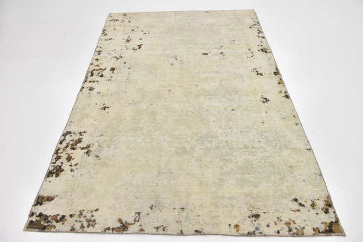 4' 10 x 7' 6 Hand Knotted Ultra Vintage Persian Wool Rug