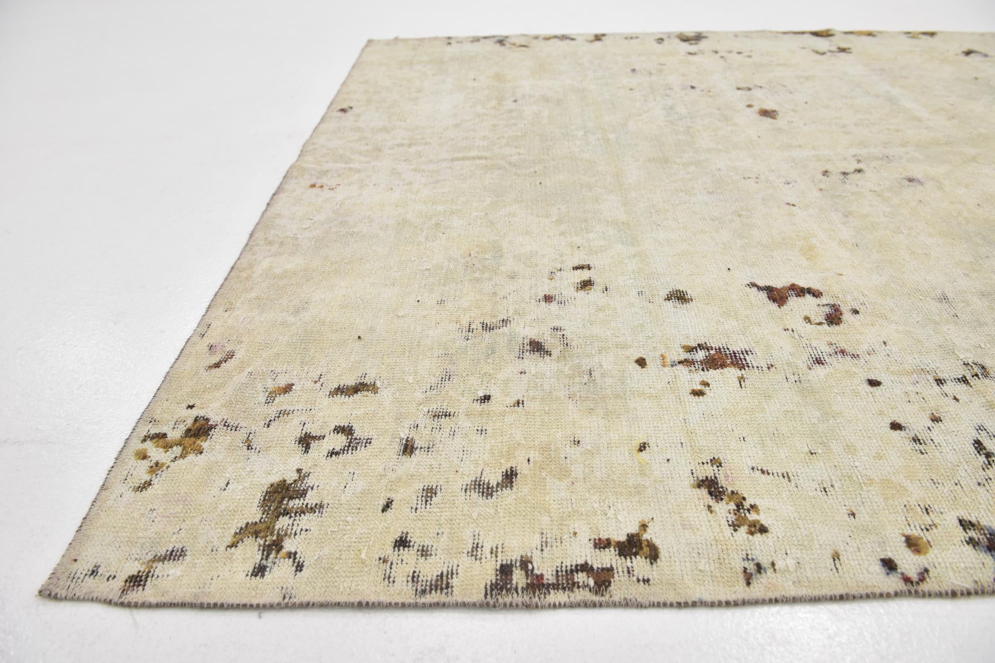 4' 10 x 7' 6 Hand Knotted Ultra Vintage Persian Wool Rug