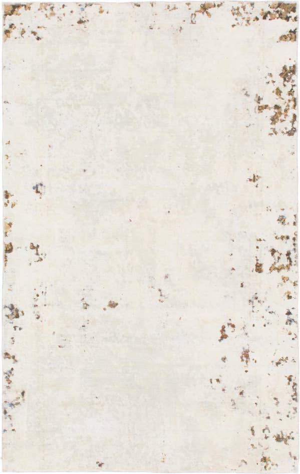 Detail image of 4' 10 x 7' 6 Hand Knotted Ultra Vintage Persian Wool Rug
