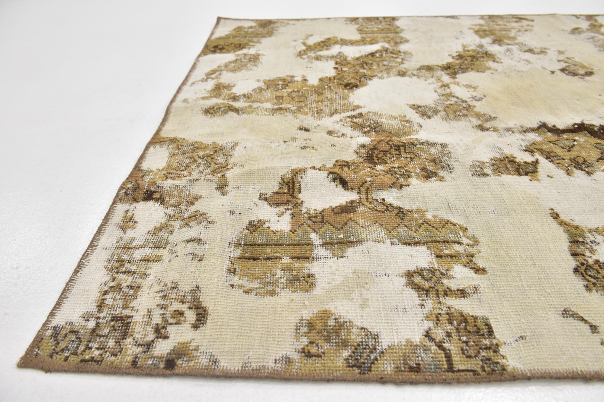 4' 8 x 6' 5 Hand Knotted Ultra Vintage Persian Wool Rug