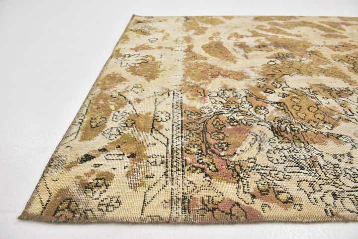 4' 8 x 6' 2 Hand Knotted Ultra Vintage Persian Wool Rug