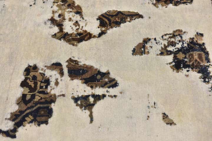 4' 2 x 6' 2 Hand Knotted Ultra Vintage Persian Wool Rug