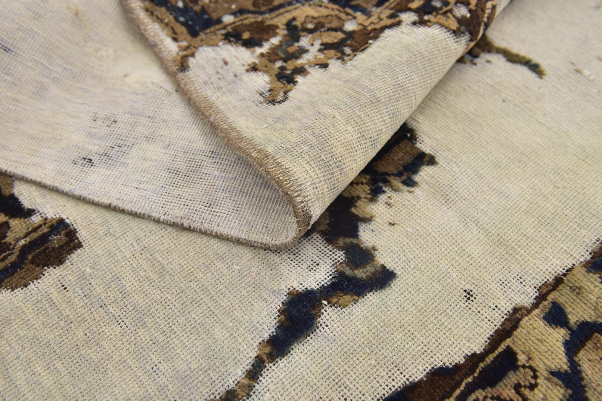 4' 2 x 6' 2 Hand Knotted Ultra Vintage Persian Wool Rug