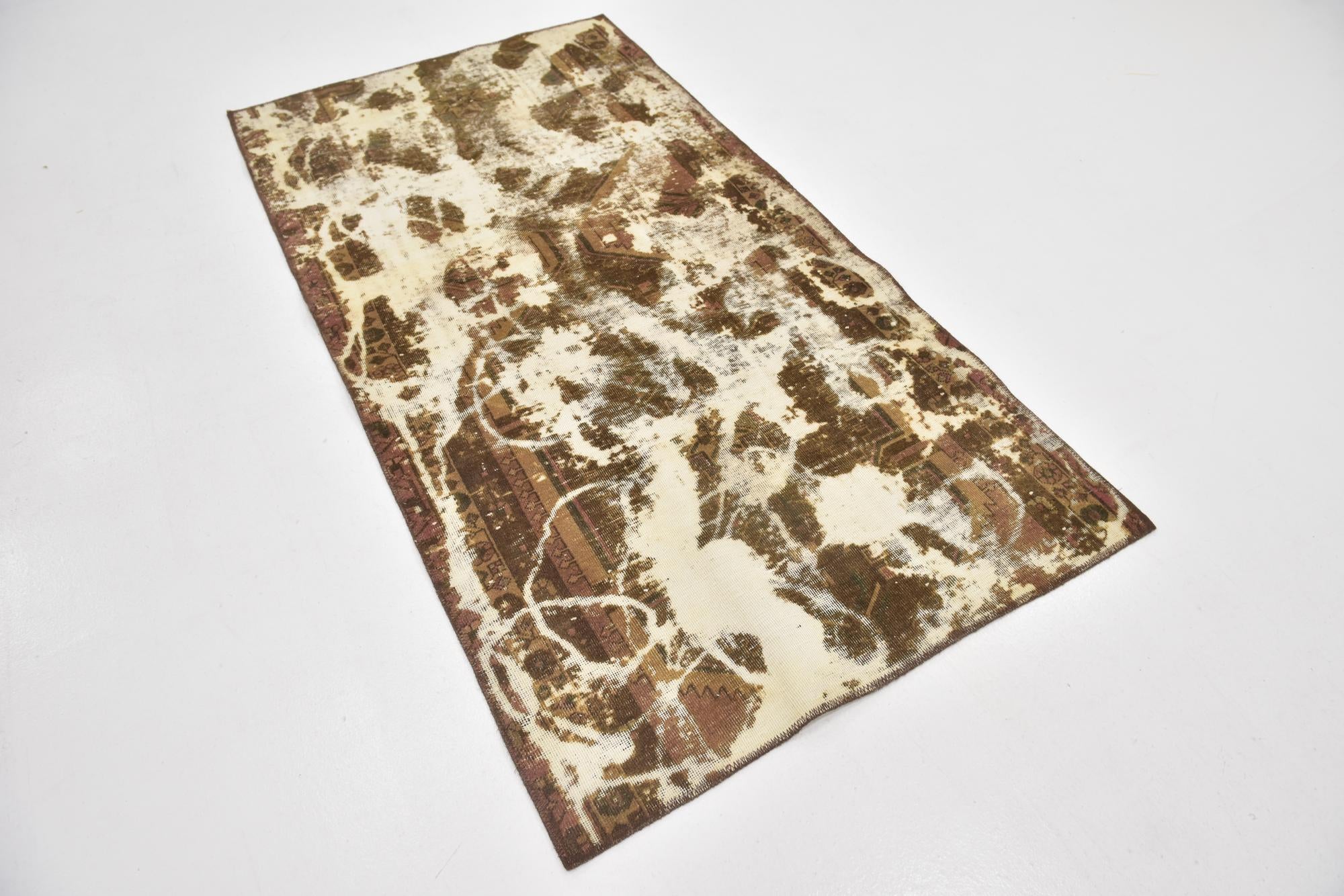 3' 7 x 6' 9 Hand Knotted Ultra Vintage Persian Wool Rug