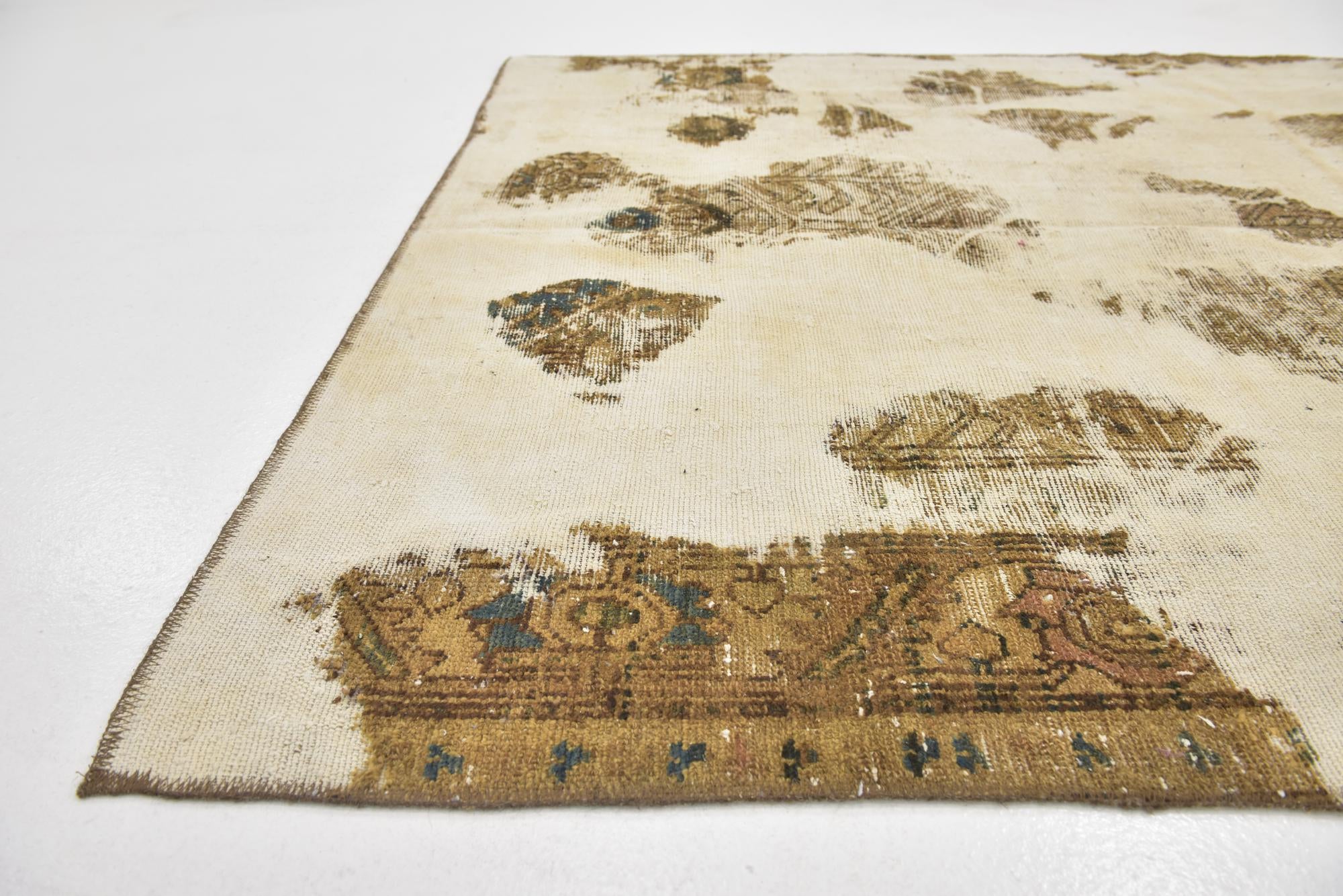 4' 10 x 7' 10 Hand Knotted Ultra Vintage Persian Wool Rug