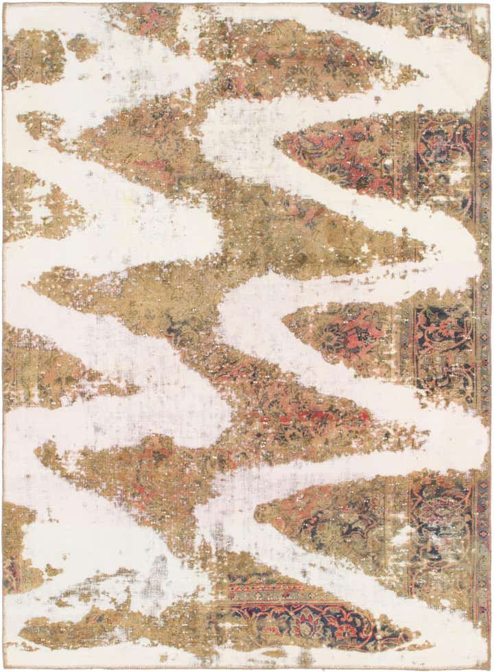 5' 6 x 7' 7 Hand Knotted Ultra Vintage Persian Wool Rug