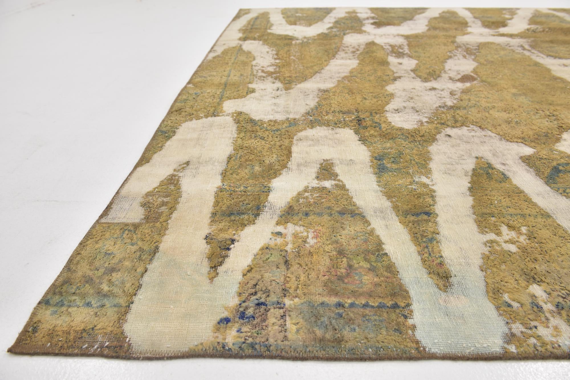 9' x 10' 9 Hand Knotted Ultra Vintage Persian Wool Rug