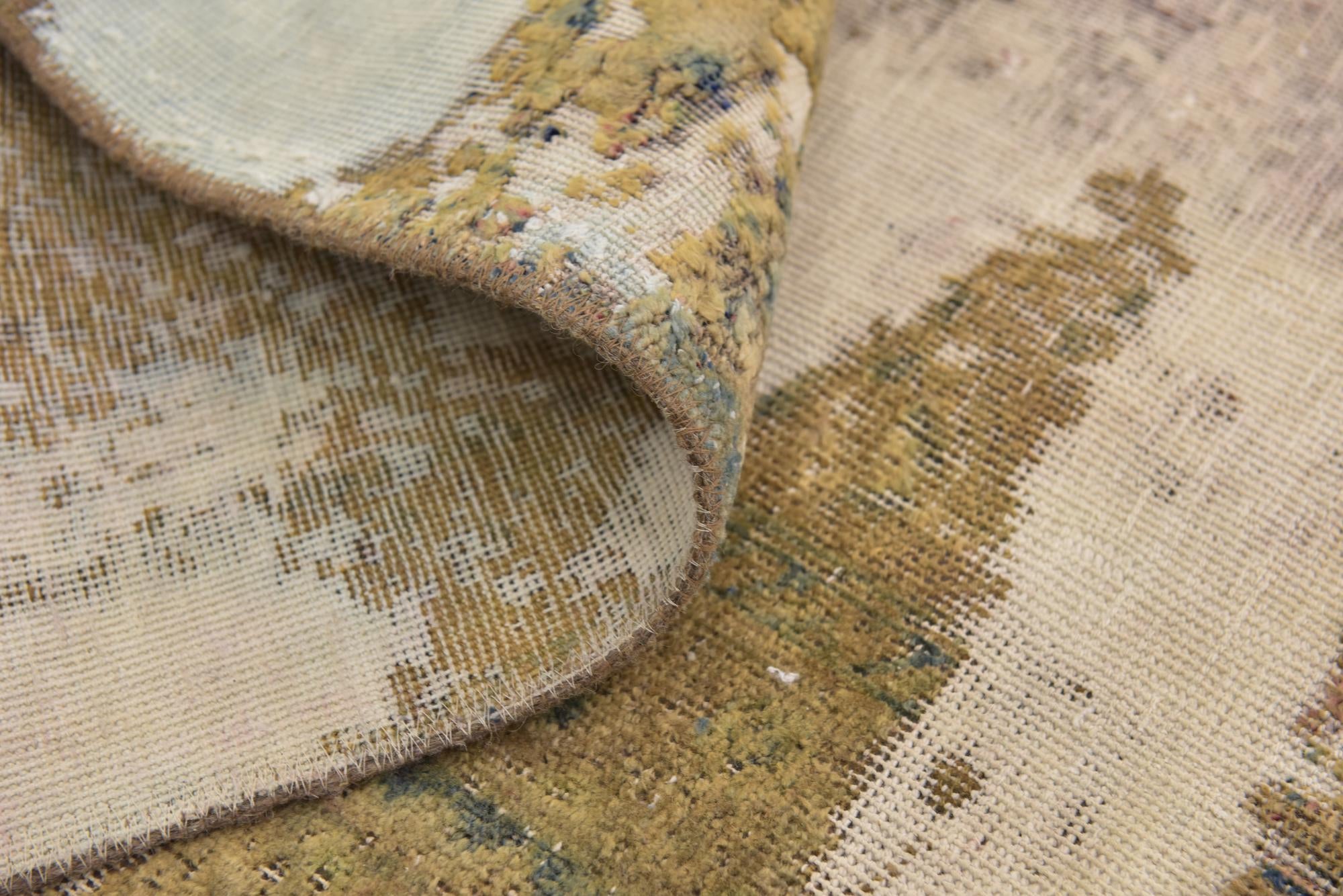 9' x 10' 9 Hand Knotted Ultra Vintage Persian Wool Rug