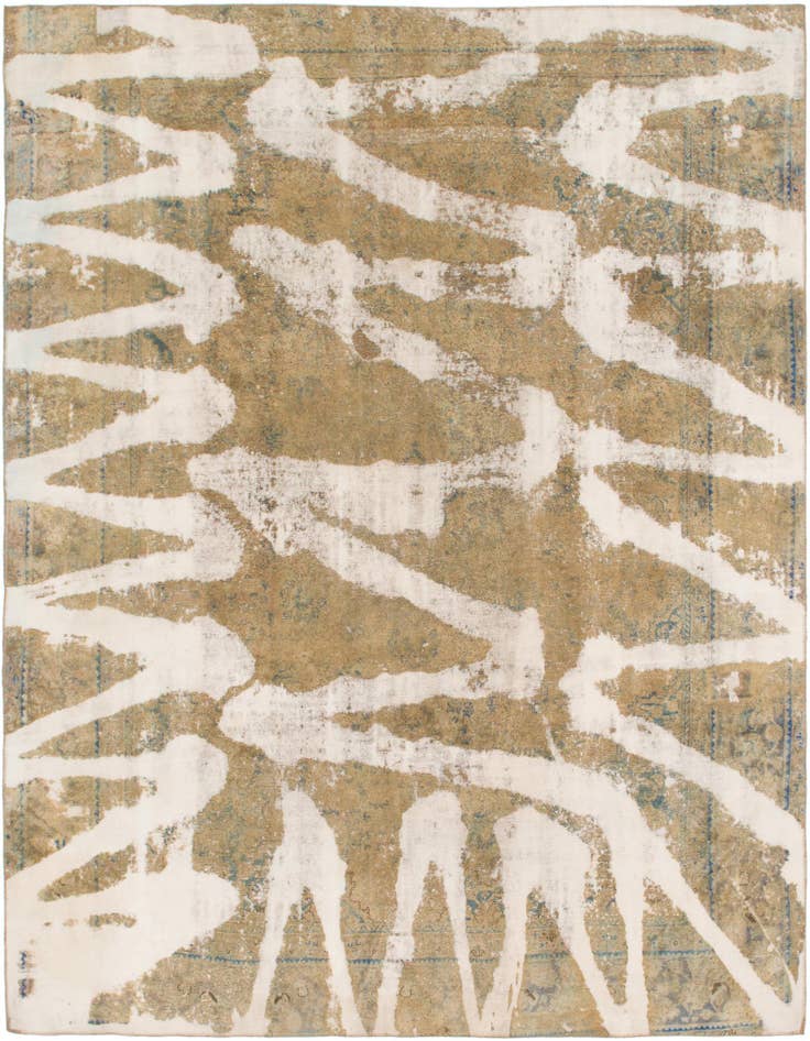 Detail image of 9' x 10' 9 Hand Knotted Ultra Vintage Persian Wool Rug