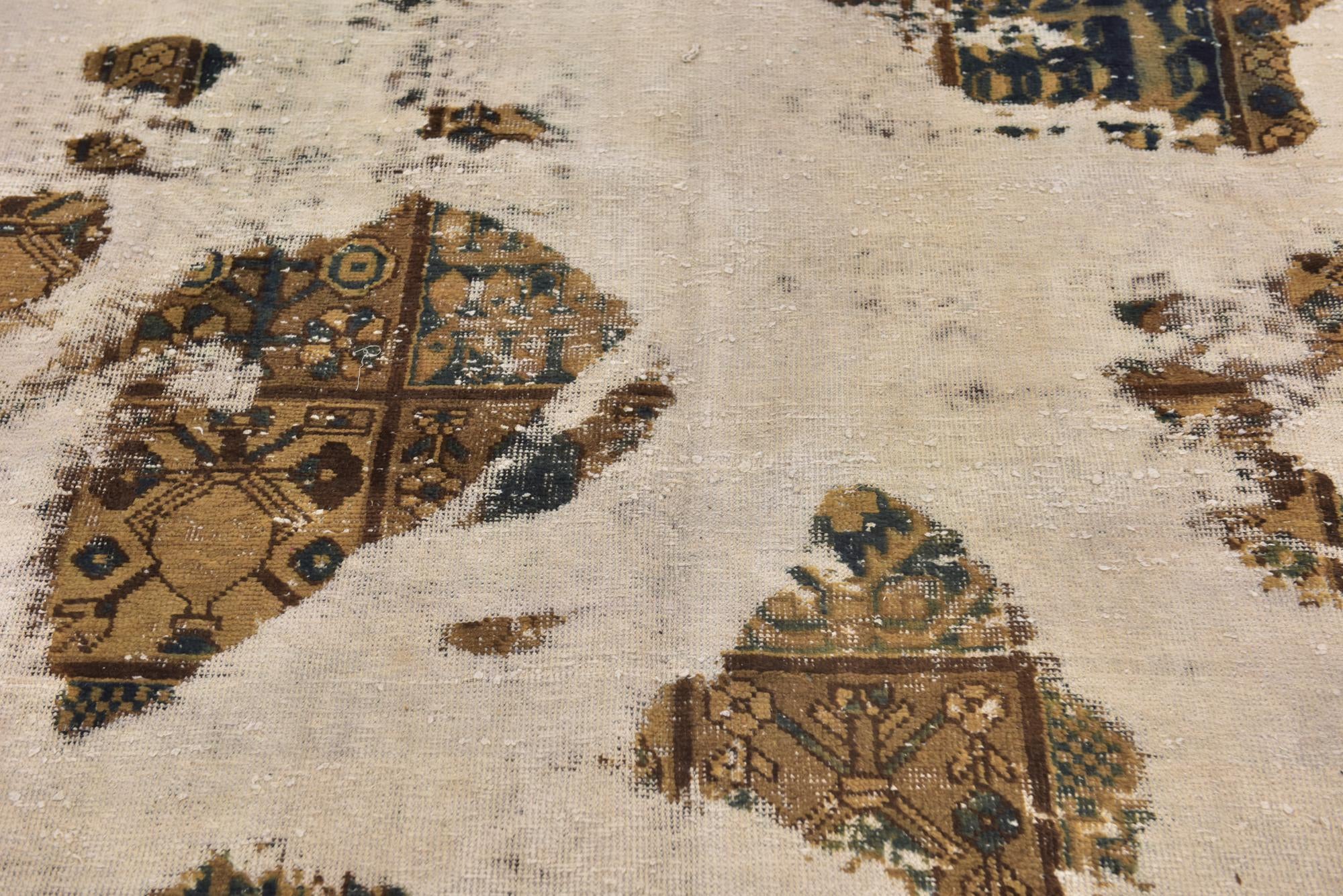 6' 7 x 9' 6 Hand Knotted Ultra Vintage Persian Wool Rug