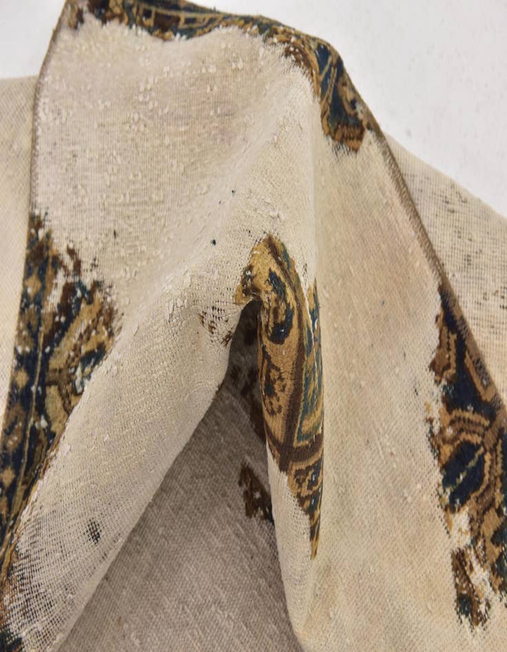 Detail image of 6' 7 x 9' 6  Hand Knotted Ultra Vintage Persian Wool Rug