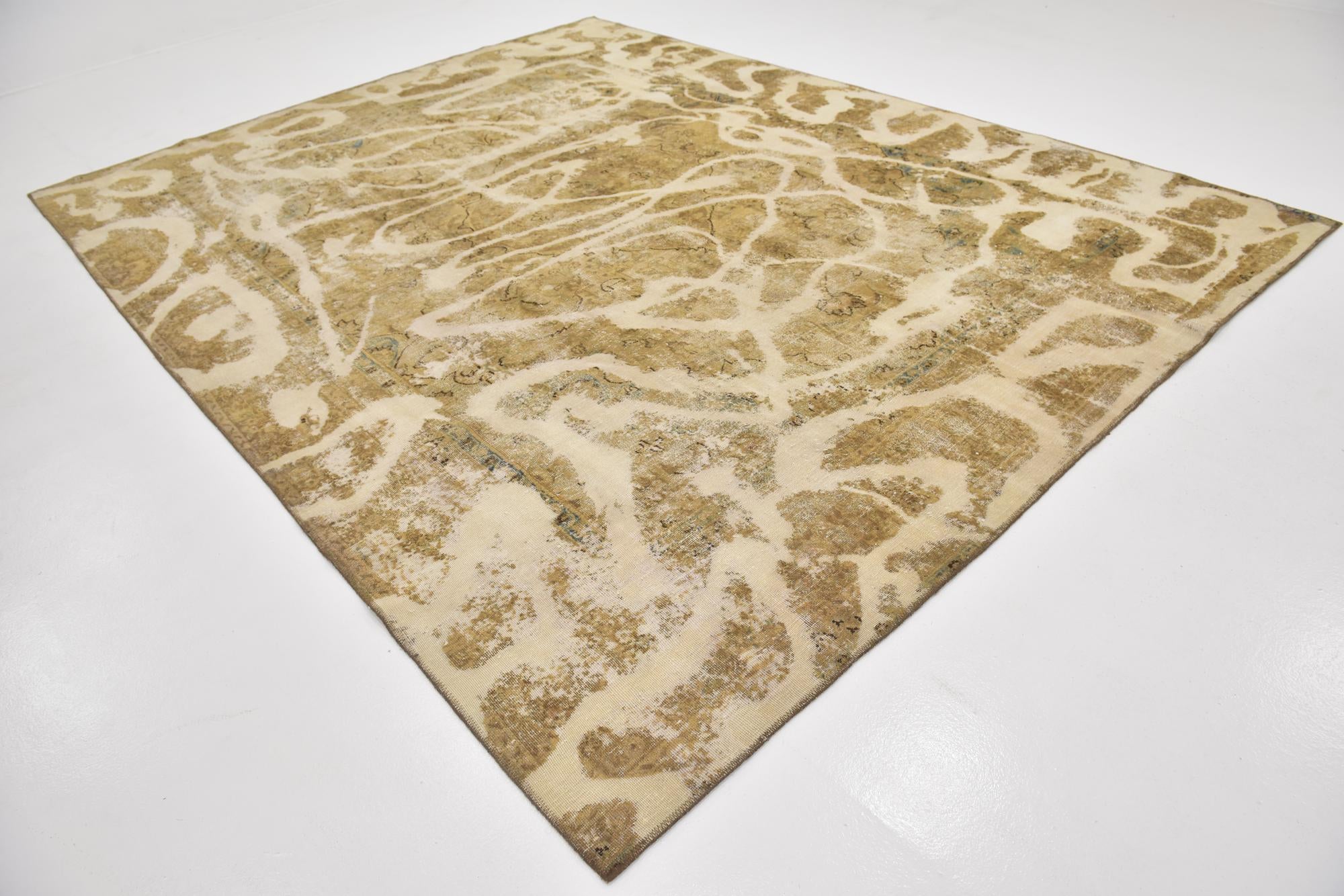 9' 3 x 11' 10 Hand Knotted Ultra Vintage Persian Wool Rug