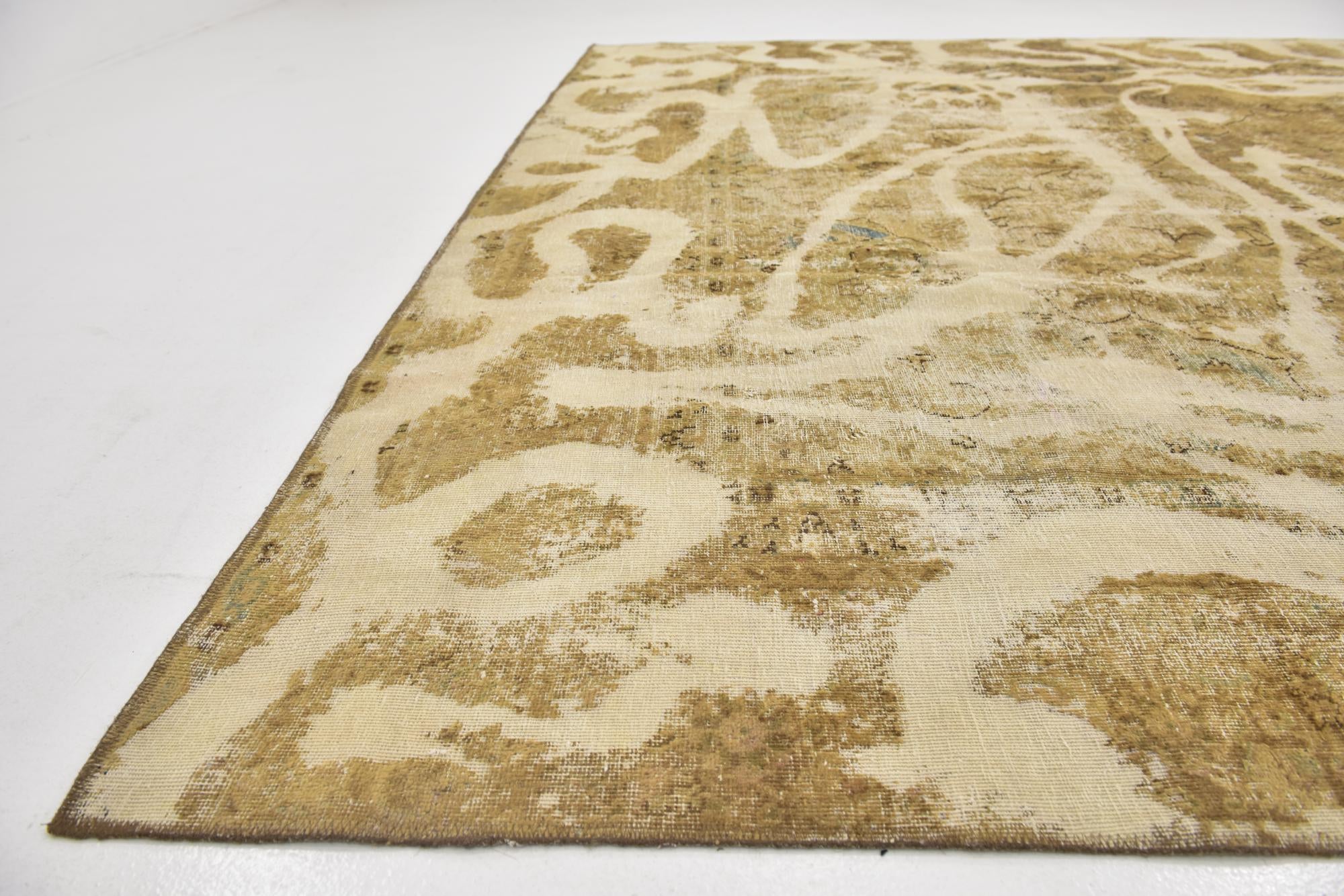 9' 3 x 11' 10 Hand Knotted Ultra Vintage Persian Wool Rug