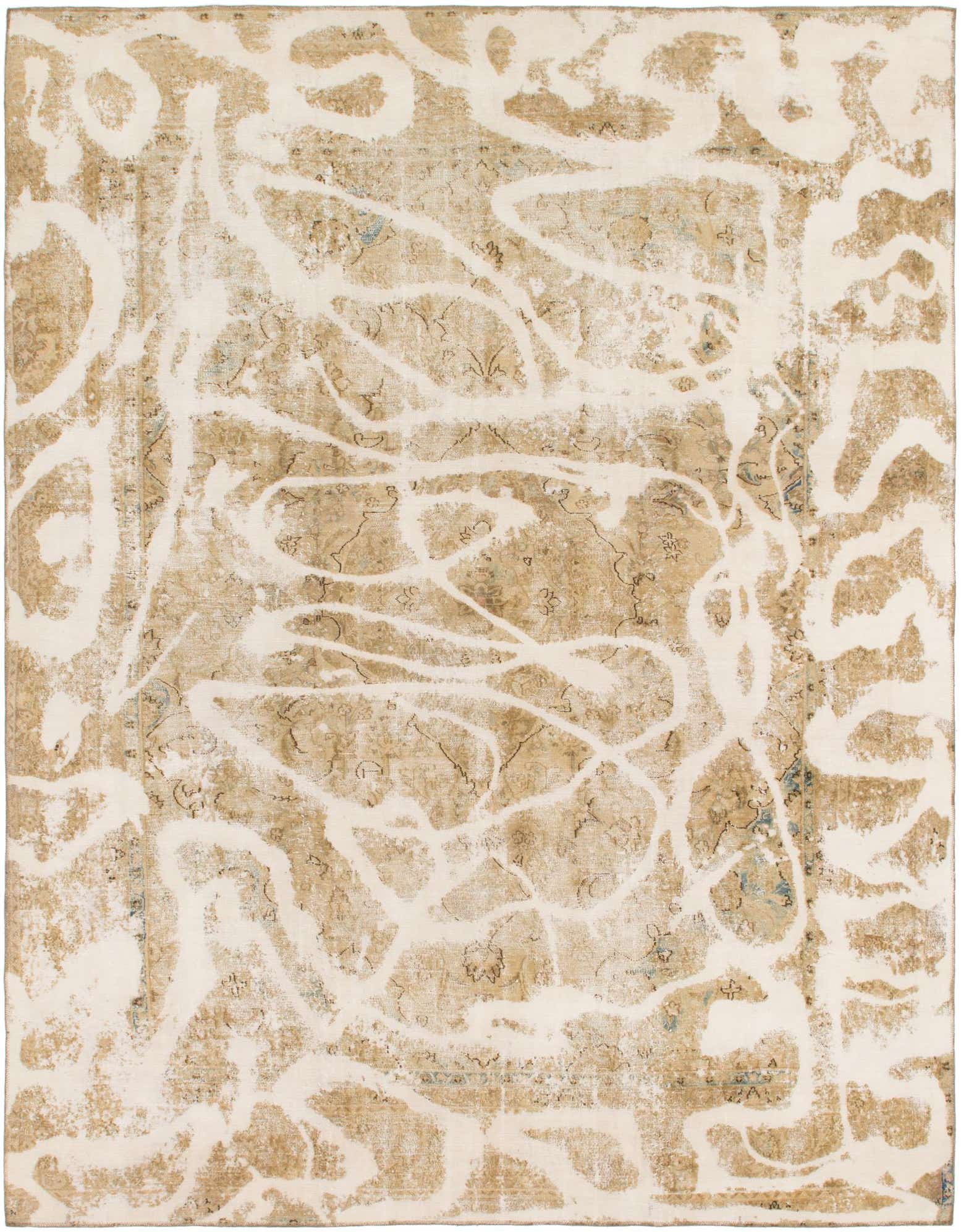 9' 3 x 11' 10 Hand Knotted Ultra Vintage Persian Wool Rug