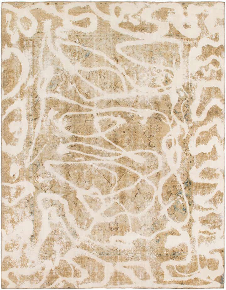 9' 3 x 11' 10 Hand Knotted Ultra Vintage Persian Wool Rug