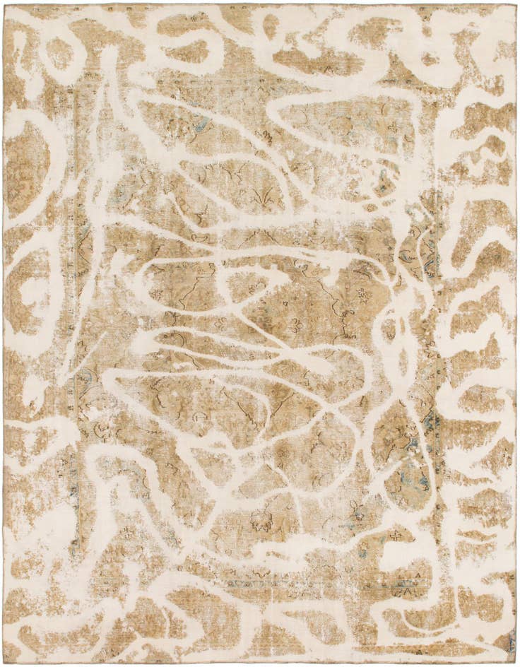Detail image of 9' 3 x 11' 10 Hand Knotted Ultra Vintage Persian Wool Rug