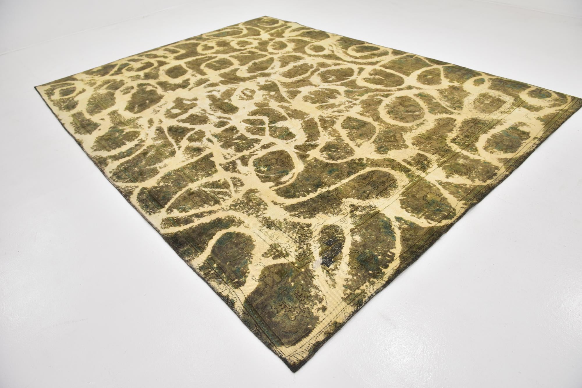 9' 3 x 12' 3 Hand Knotted Ultra Vintage Persian Wool Rug