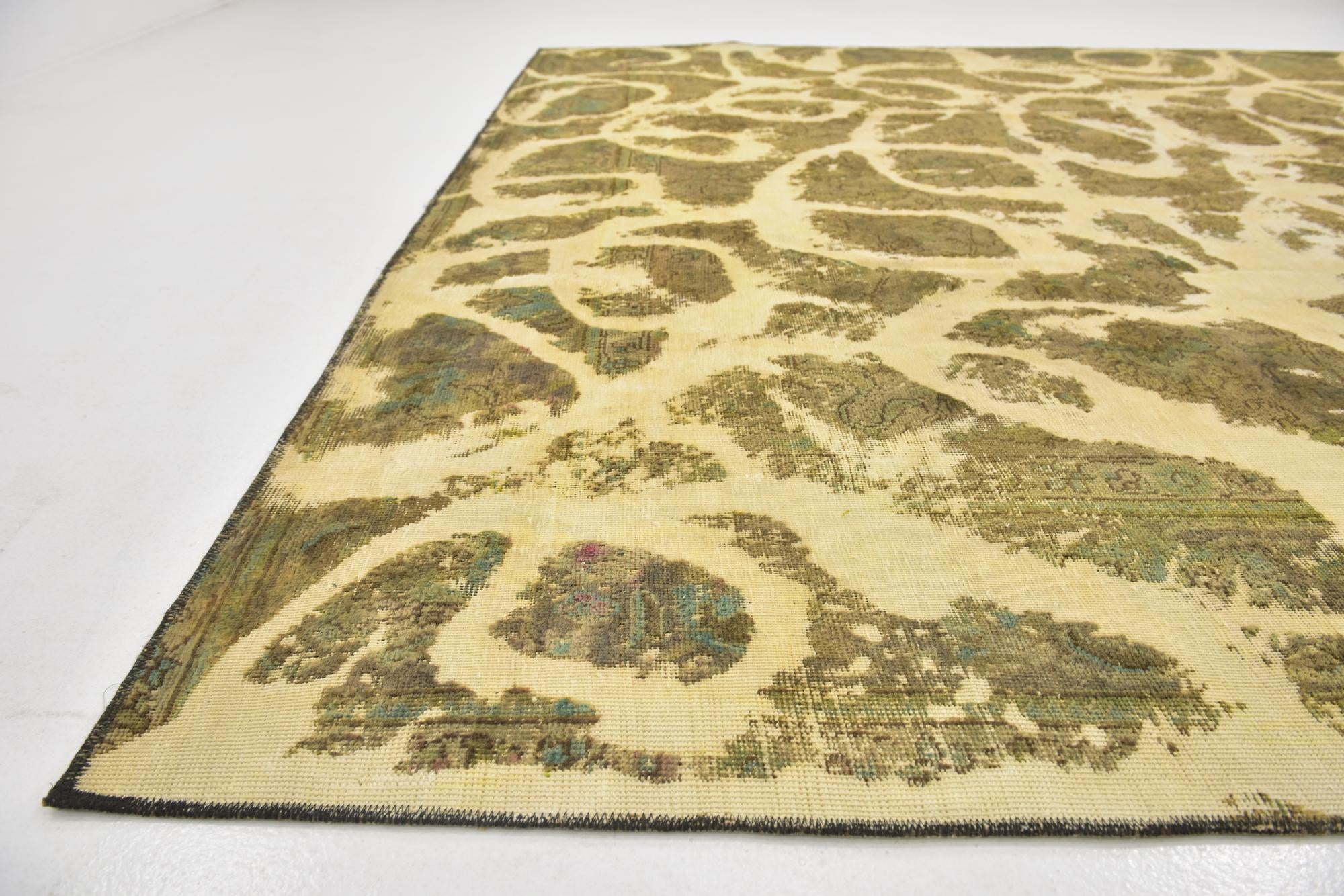 9' 3 x 12' 3 Hand Knotted Ultra Vintage Persian Wool Rug