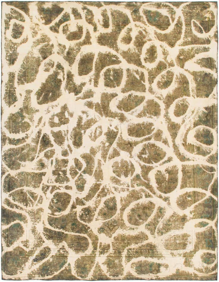 Detail image of 9' 3 x 12' 3 Hand Knotted Ultra Vintage Persian Wool Rug