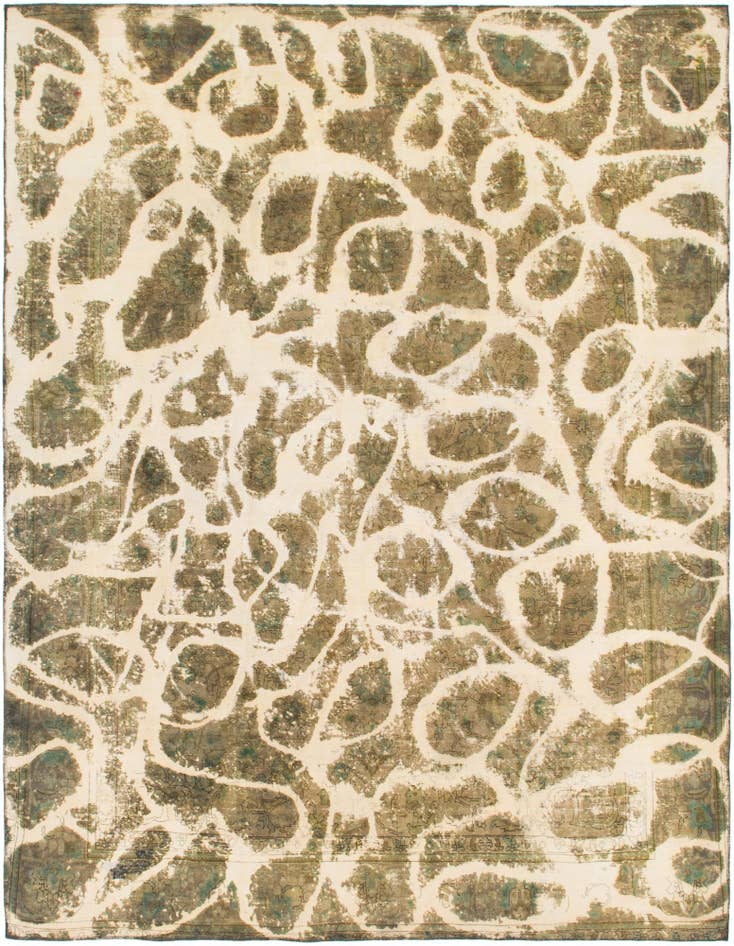 Detail image of 9' 3 x 12' 3 Hand Knotted Ultra Vintage Persian Wool Rug