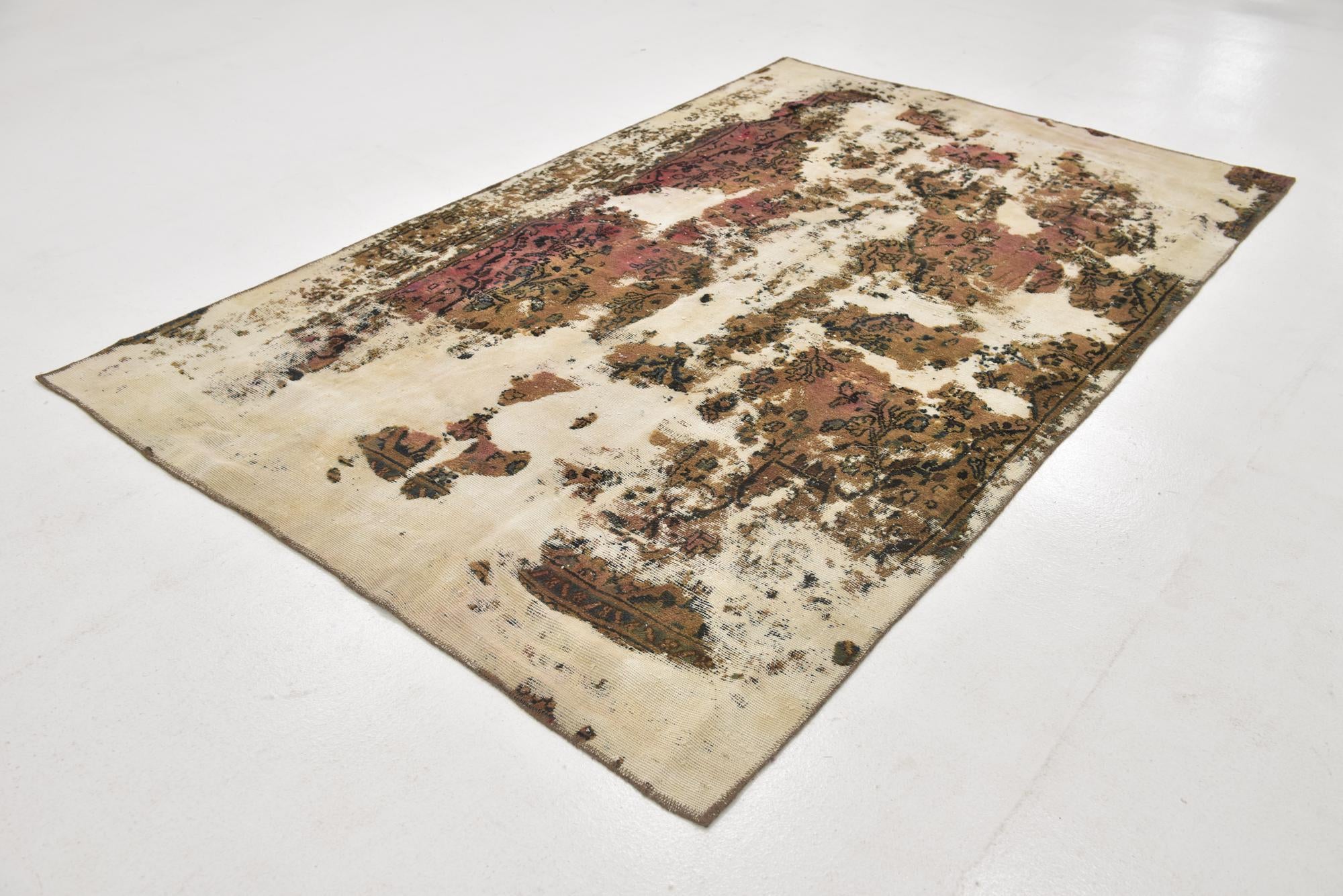5' 7 x 8' 10 Hand Knotted Ultra Vintage Persian Wool Rug