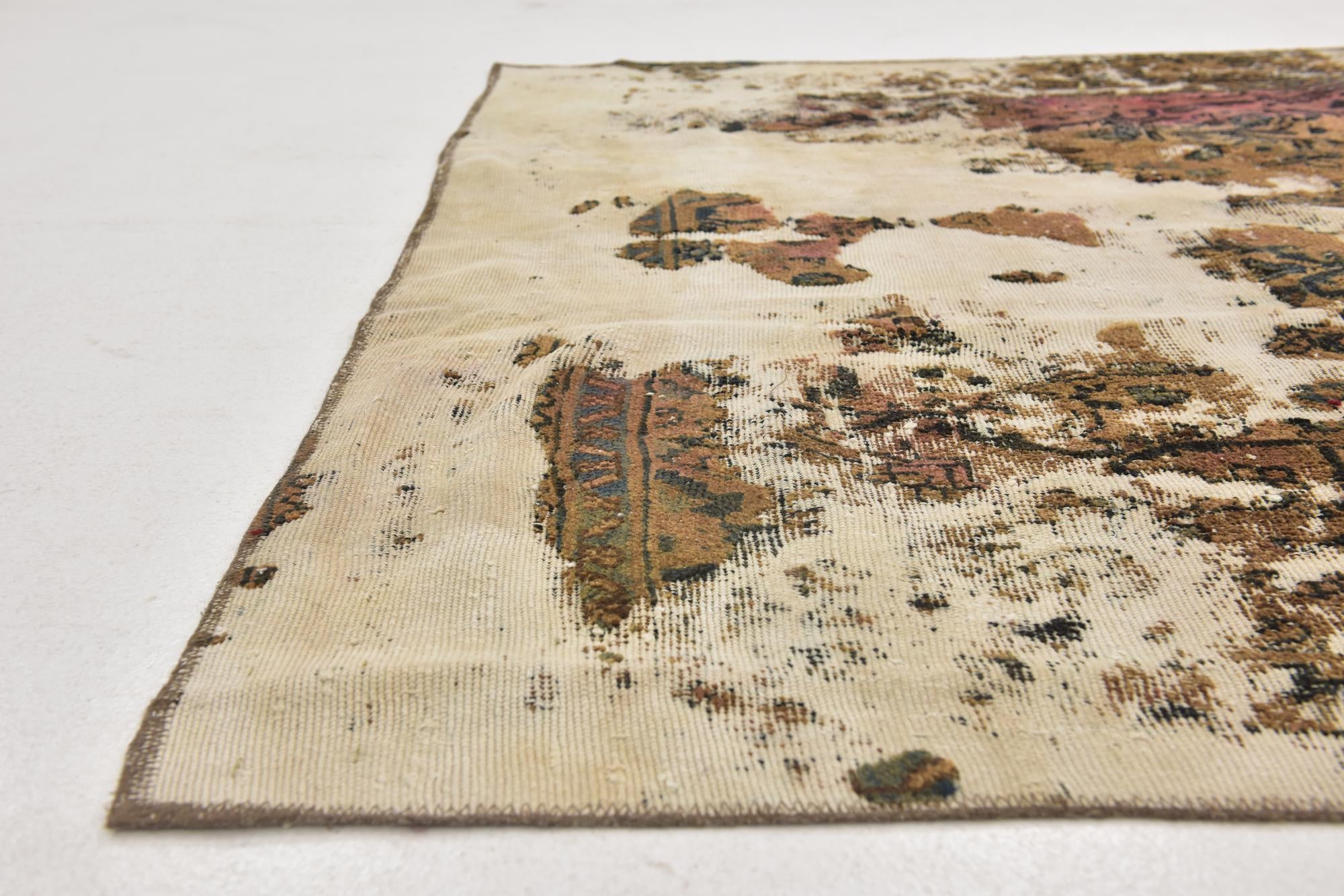 5' 7 x 8' 10 Hand Knotted Ultra Vintage Persian Wool Rug