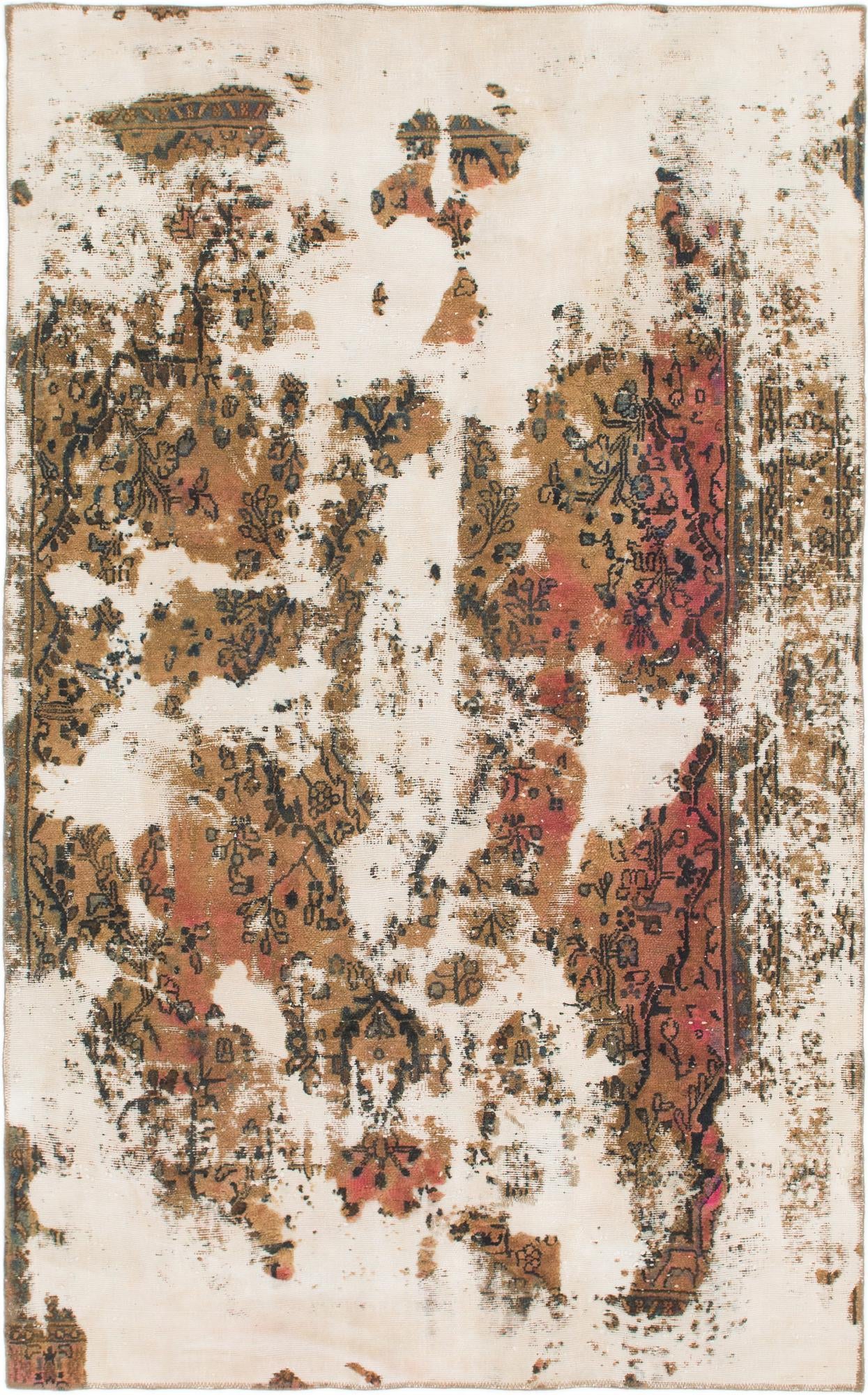 5' 7 x 8' 10 Hand Knotted Ultra Vintage Persian Wool Rug