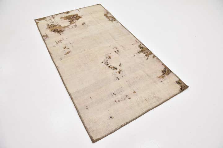 3' 7 x 6' 6 Hand Knotted Ultra Vintage Persian Wool Rug