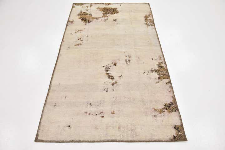 3' 7 x 6' 6 Hand Knotted Ultra Vintage Persian Wool Rug