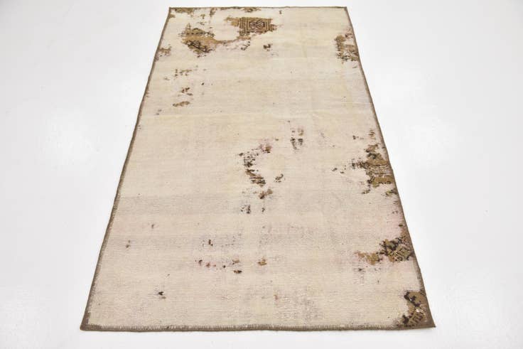 Detail image of 3' 7 x 6' 6 Hand Knotted Ultra Vintage Persian Wool Rug