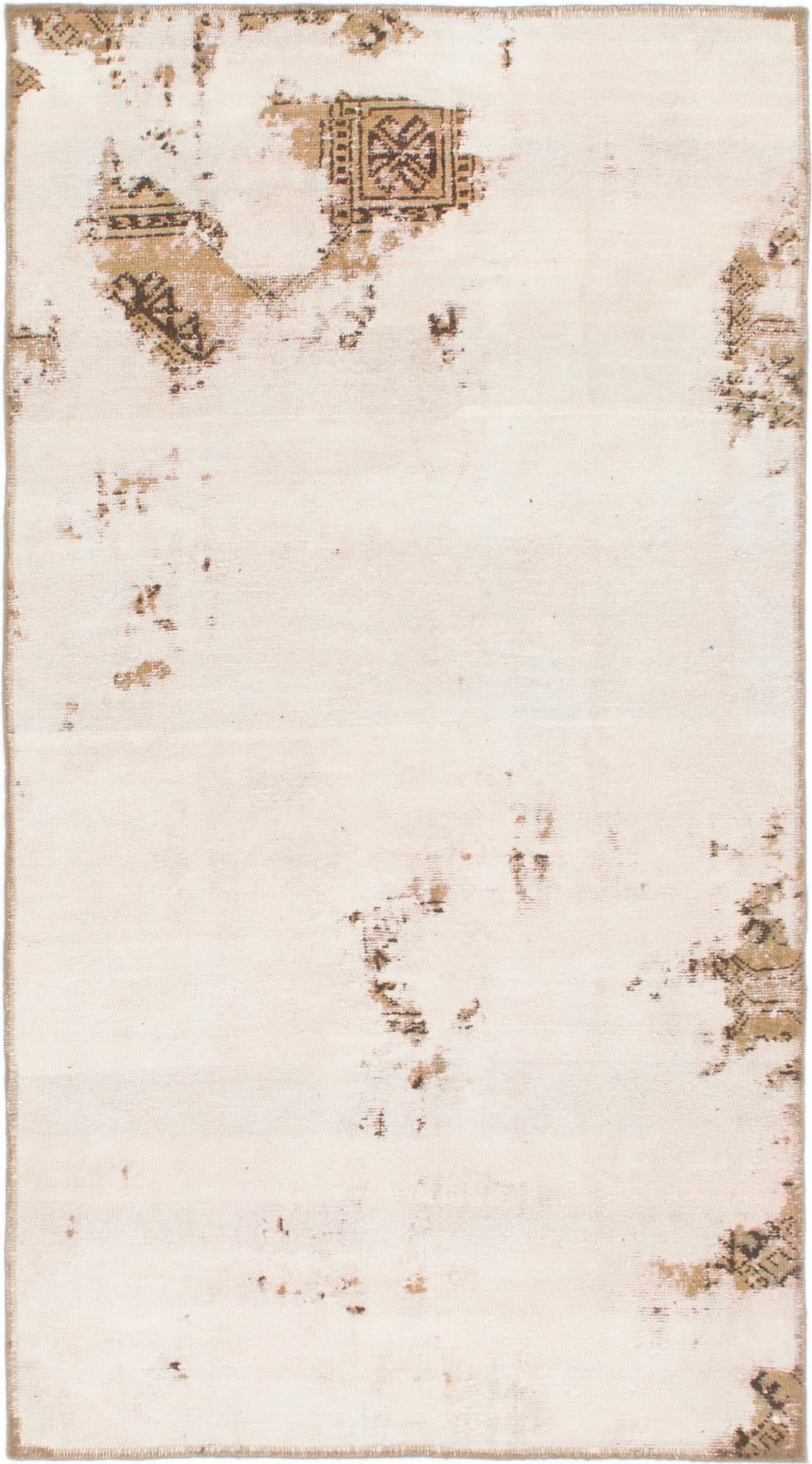 3' 7 x 6' 6 Hand Knotted Ultra Vintage Persian Wool Rug