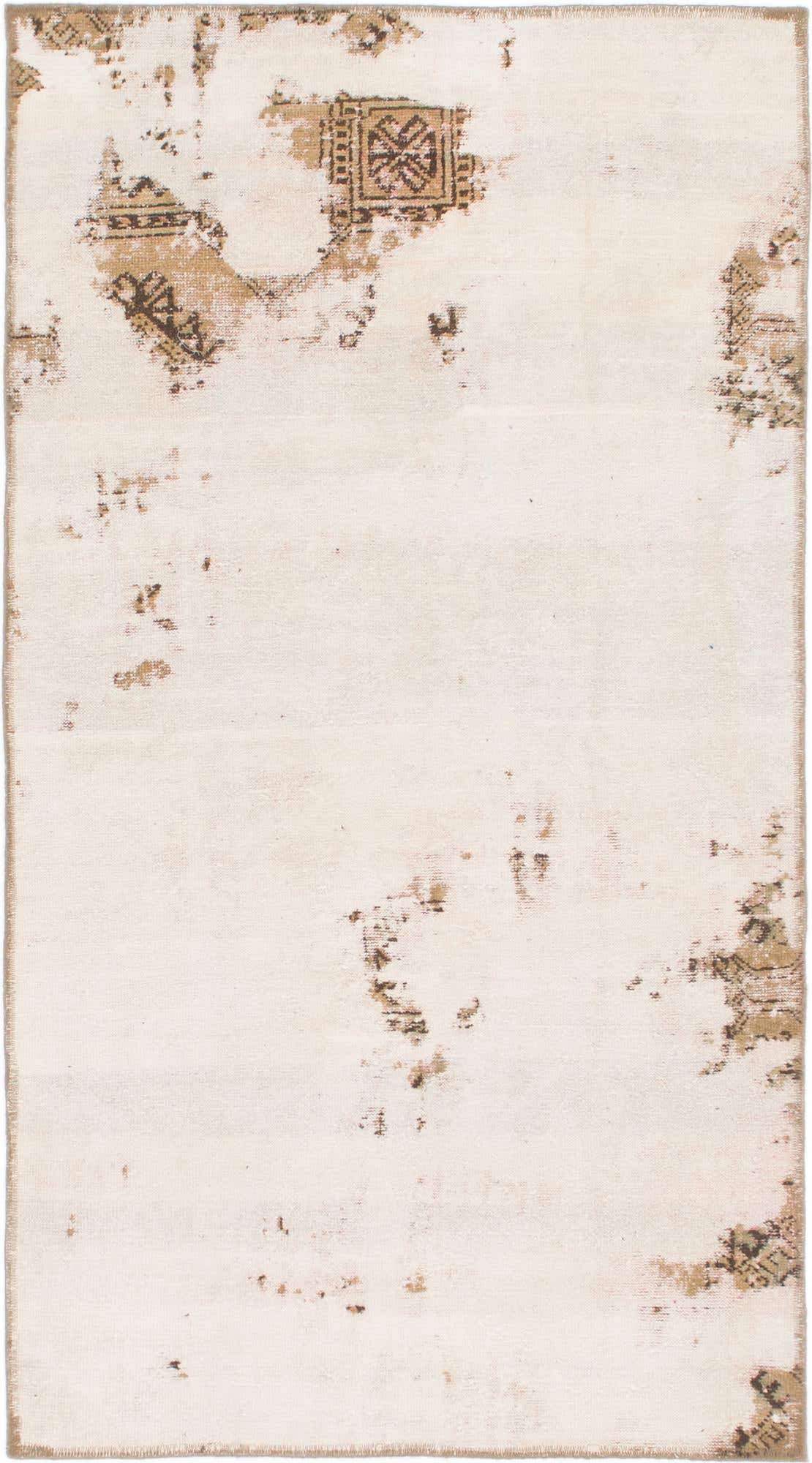 3' 7 x 6' 6 Hand Knotted Ultra Vintage Persian Wool Rug