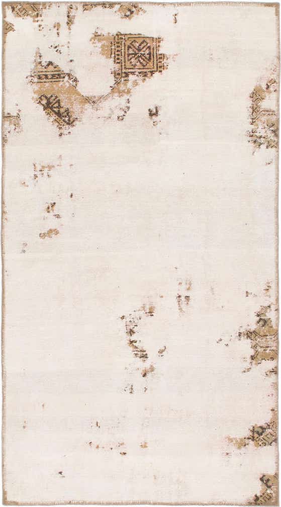 3' 7 x 6' 6 Hand Knotted Ultra Vintage Persian Wool Rug