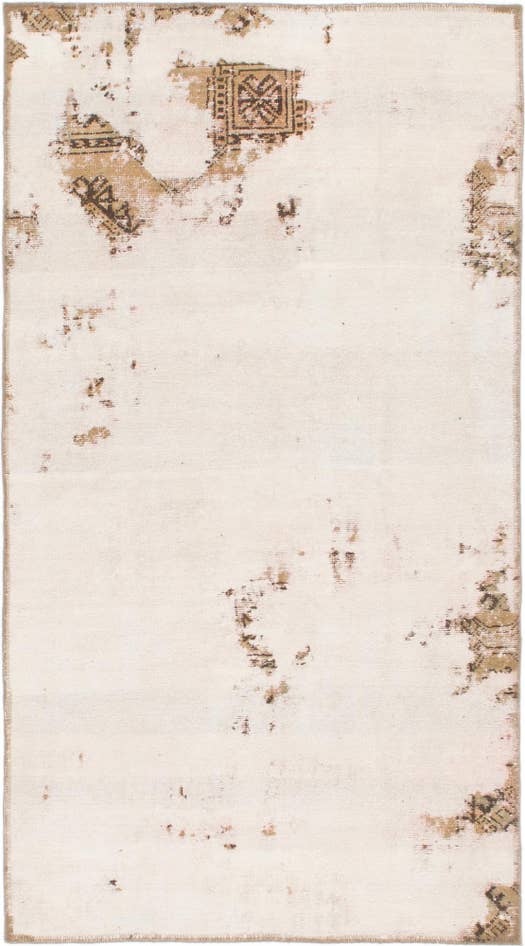 Detail image of 3' 7 x 6' 6 Hand Knotted Ultra Vintage Persian Wool Rug