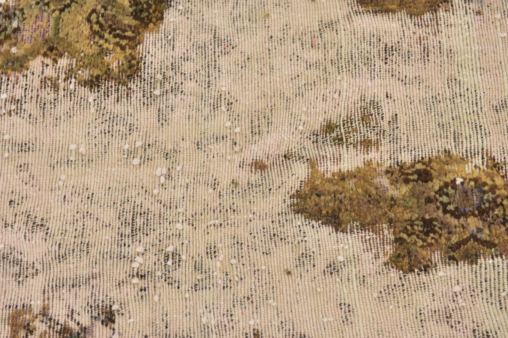 5' 5 x 6' 4 Hand Knotted Ultra Vintage Persian Wool Rug