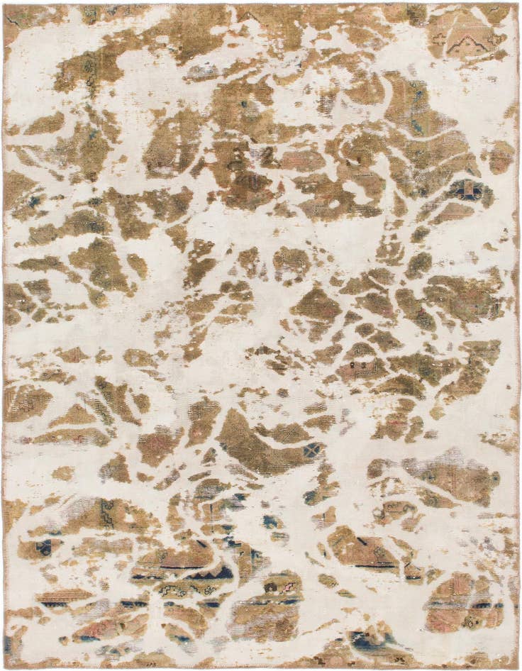 Detail image of 4' 9 x 7' 5 Hand Knotted Ultra Vintage Persian Wool Rug