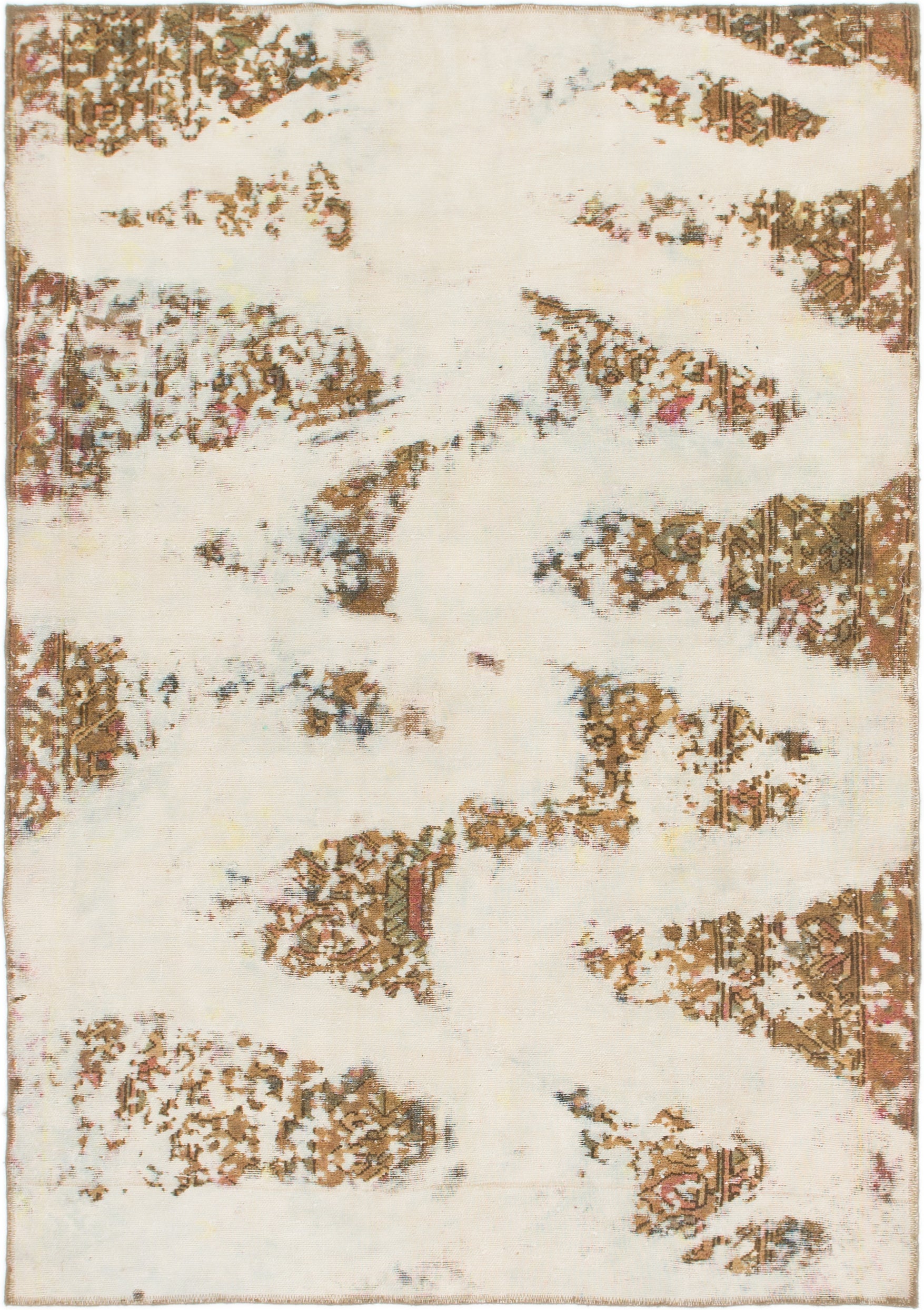 5' 4 x 7' 6 Hand Knotted Ultra Vintage Persian Wool Rug