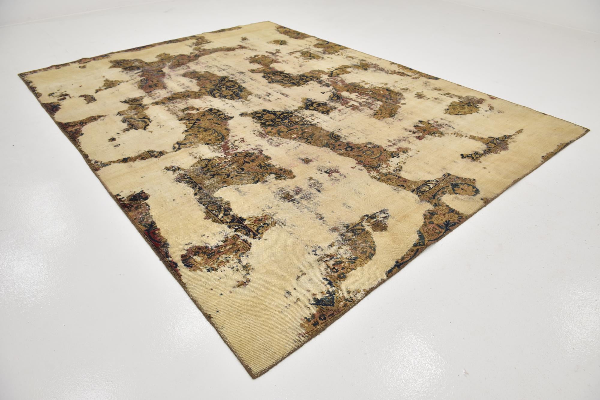 8' 9 x 11' 9 Hand Knotted Ultra Vintage Persian Wool Rug