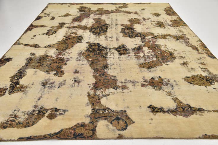 Detail image of 8' 9 x 11' 9 Hand Knotted Ultra Vintage Persian Wool Rug
