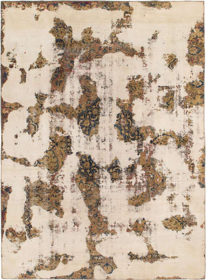 8' 9 x 11' 9 Hand Knotted Ultra Vintage Persian Wool Rug