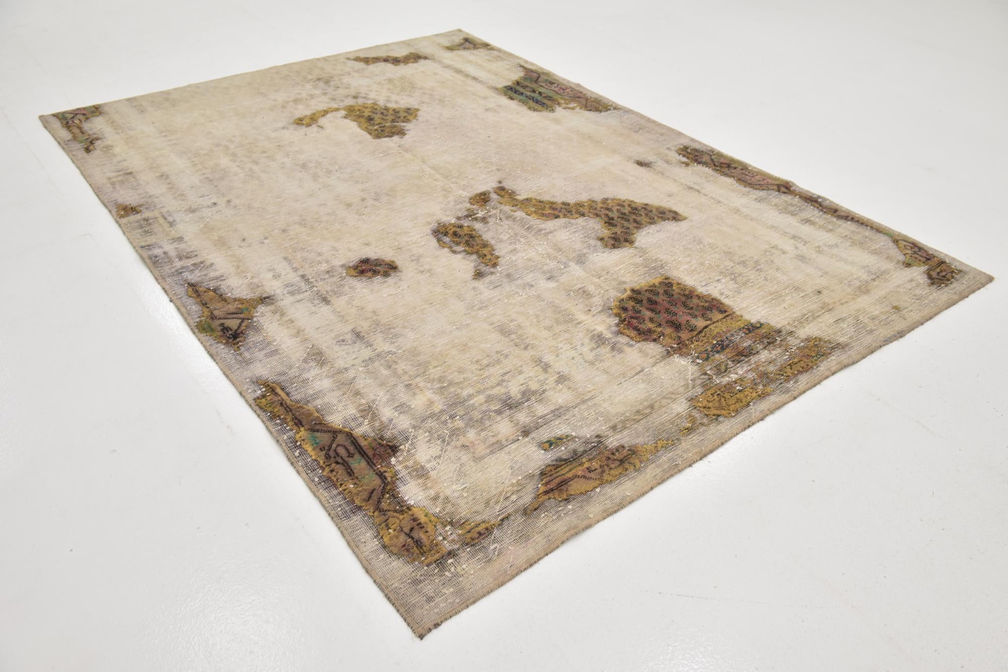 6' 2 x 8' 5 Hand Knotted Ultra Vintage Persian Wool Rug
