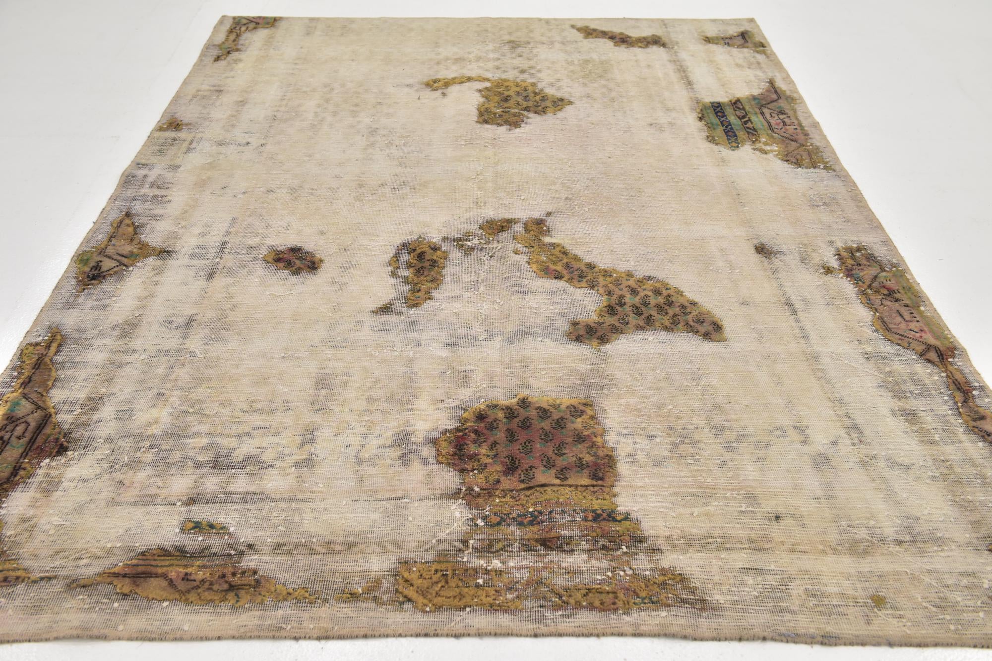 6' 2 x 8' 5 Hand Knotted Ultra Vintage Persian Wool Rug