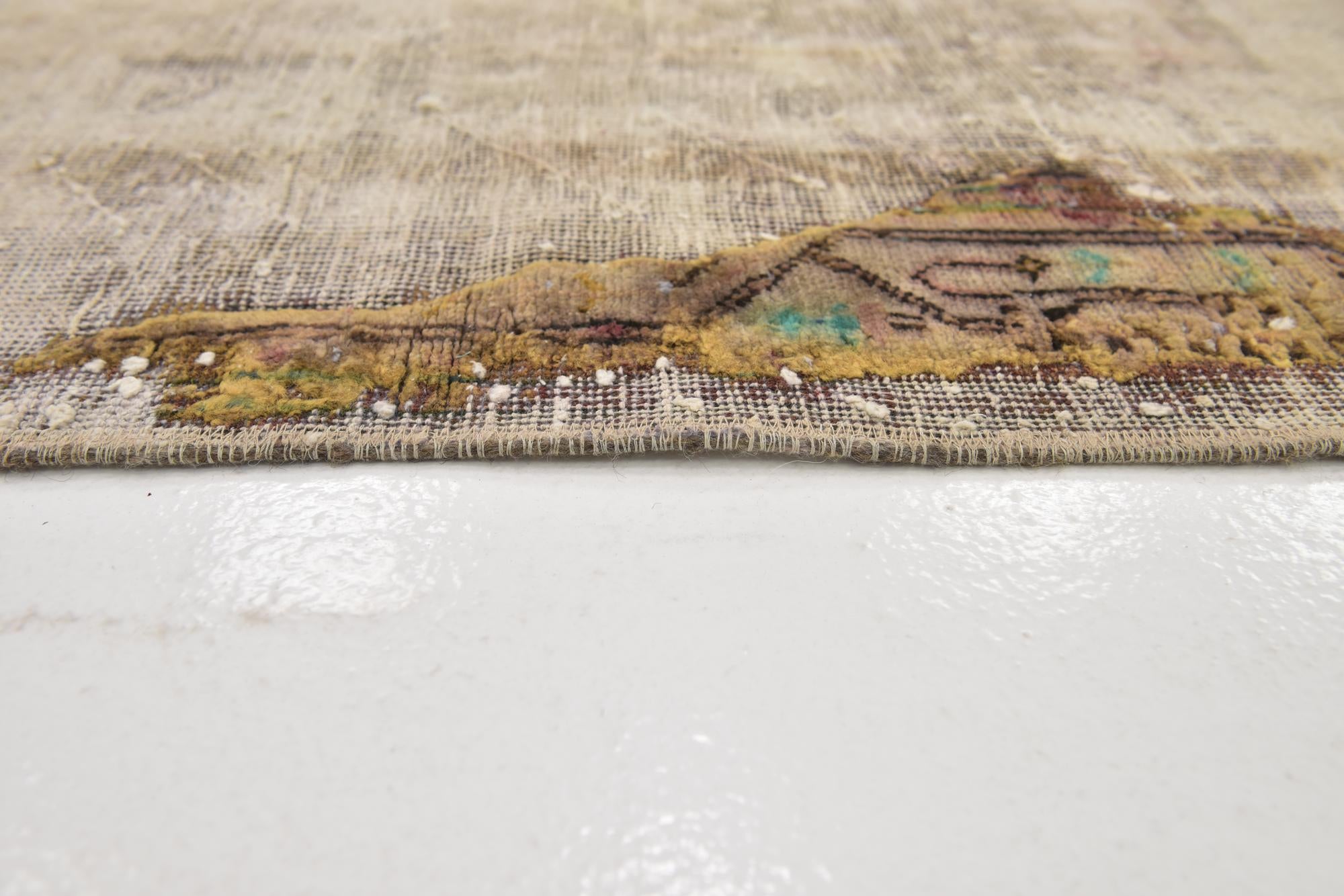 6' 2 x 8' 5 Hand Knotted Ultra Vintage Persian Wool Rug