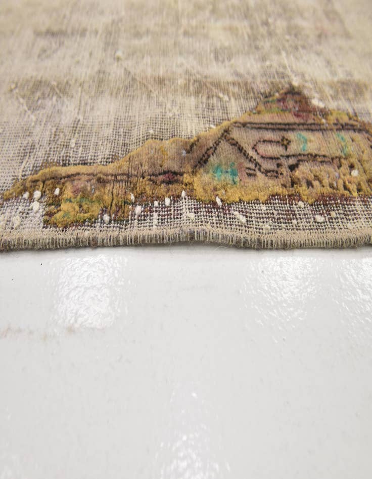 Detail image of 6' 2 x 8' 5  Hand Knotted Ultra Vintage Persian Wool Rug