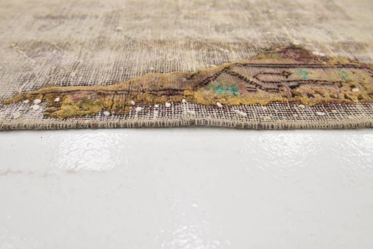 Detailfoto van 190cm x 255cm Handgeknoopt Ultra Vintage Perzisch Wol Vloerkleed
