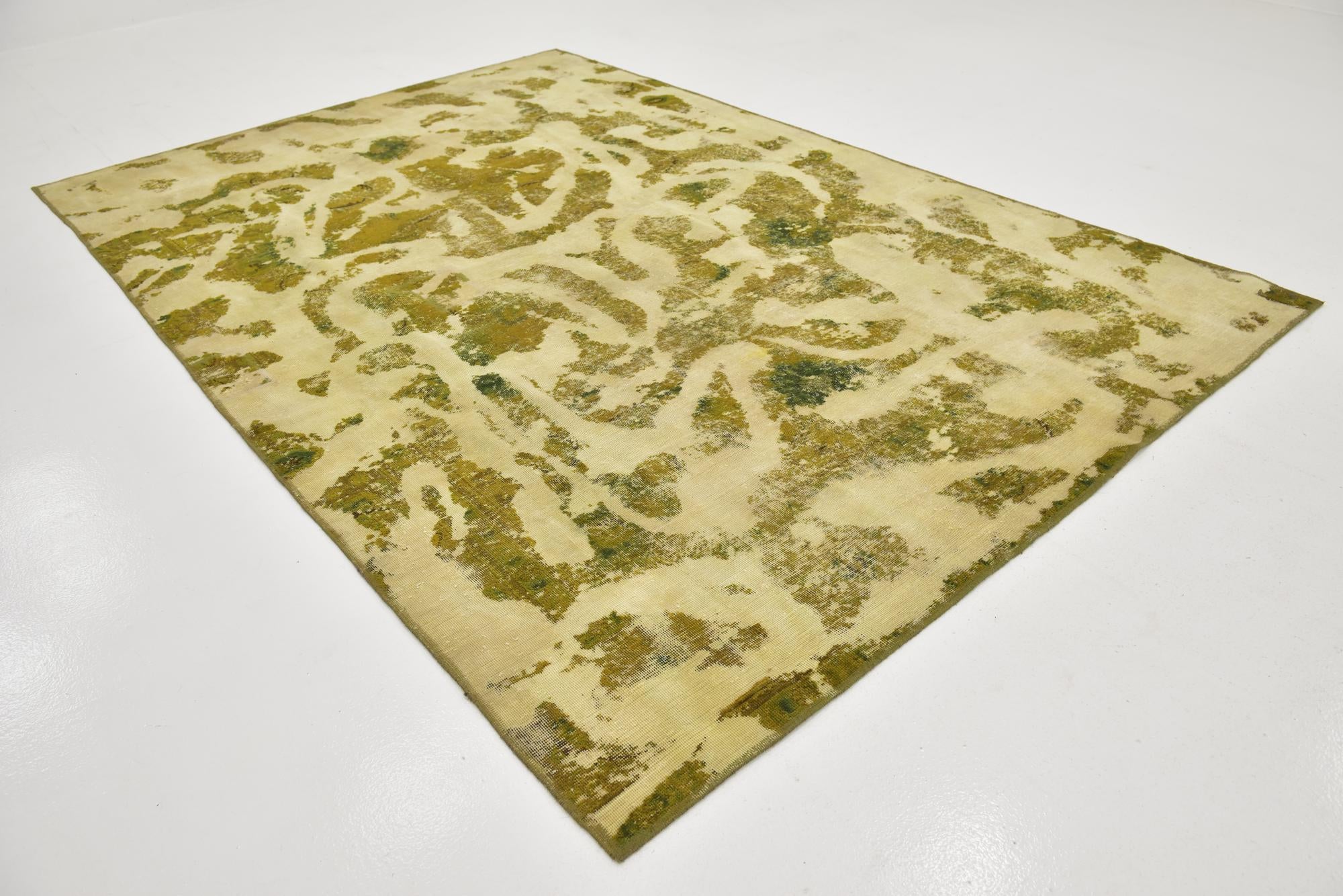 7' 3 x 11' Hand Knotted Ultra Vintage Persian Wool Rug