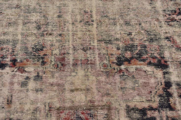 Detail image of 4' 6 x 6' Hand Knotted Ultra Vintage Persian Wool Rug