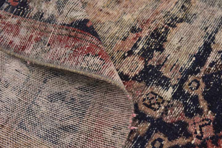 4' 6 x 6' Hand Knotted Ultra Vintage Persian Wool Rug