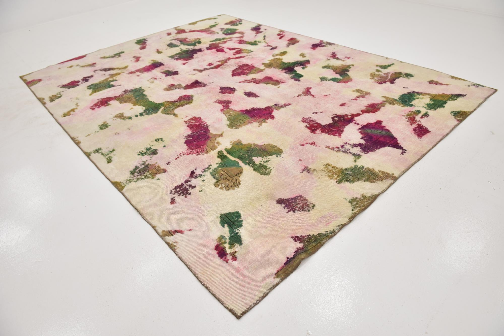 9' 2 x 12' Hand Knotted Ultra Vintage Persian Wool Rug